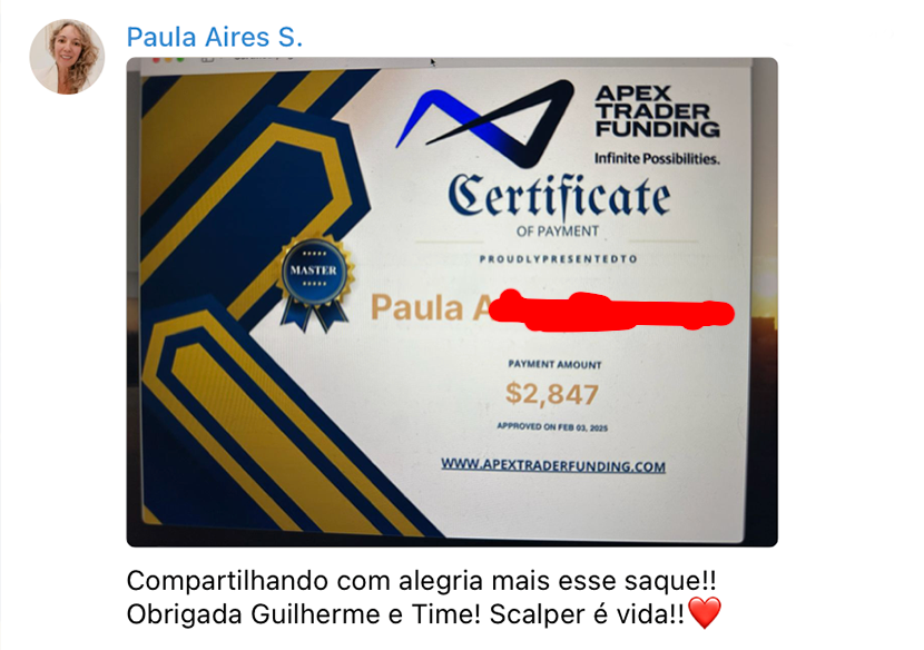 Saque aprovado na Apex